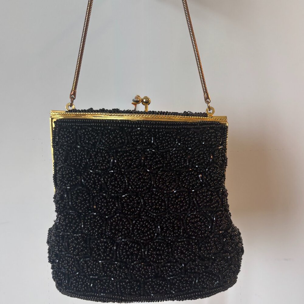 Interestingly-shaped Adorable Vintage Small Beaded Purse